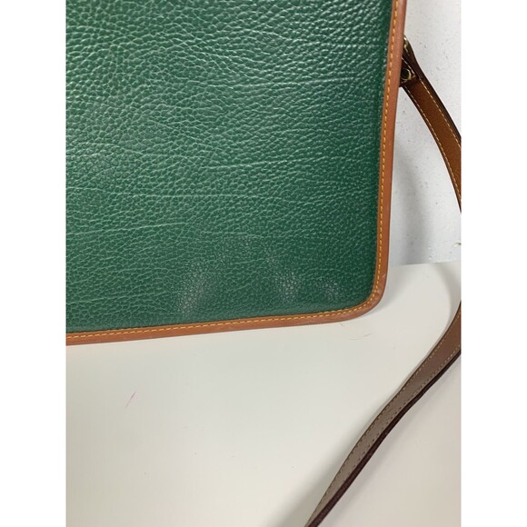 VTG Dooney & Bourke Green /Brown Pebble Leather Handle Briefcase/Document Bag - Picture 6 of 8